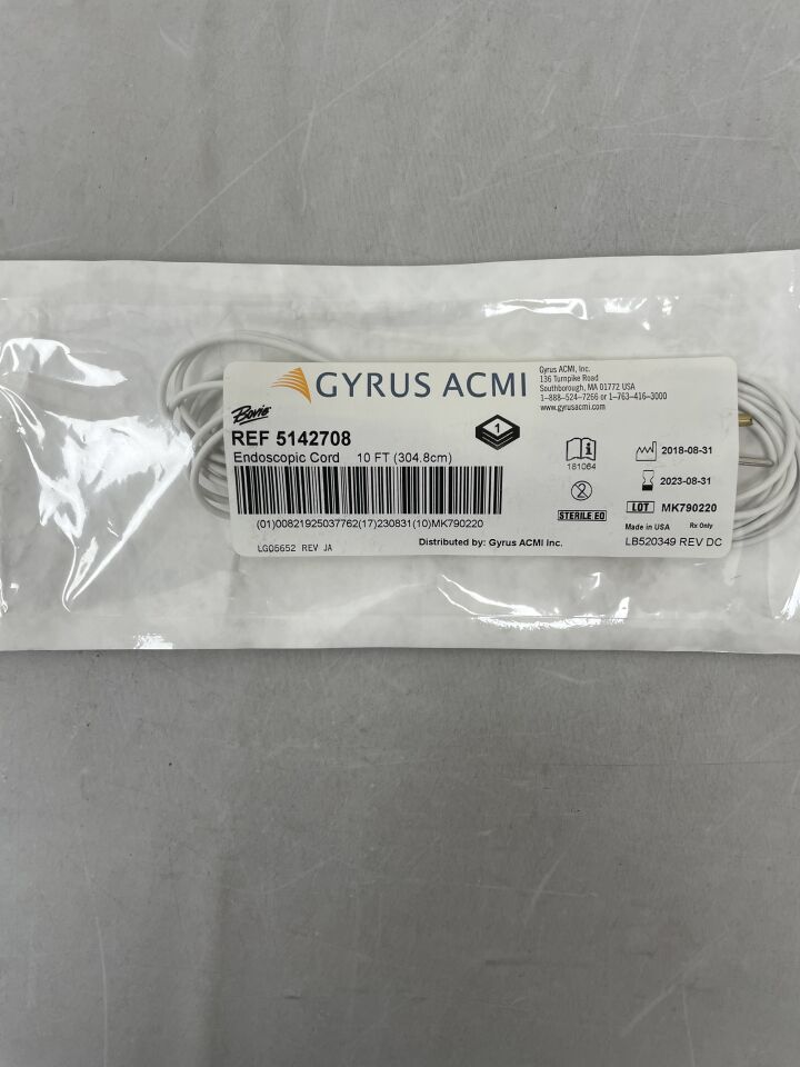 5142708 - GYRUS ACMI - Endoscopic Cord 10', (EA) - ( Expiry Date: 2023-08-31 )
