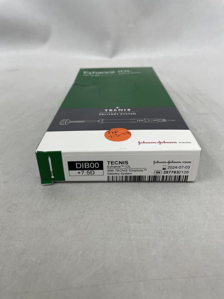 DIB00U0075 - JOHNSON & JOHNSON - TECNIS Eyhance IOL with TECNIS Simplicity Delivery System, +7.5D
, () - ( Expiry Date: 2024-07-03 )