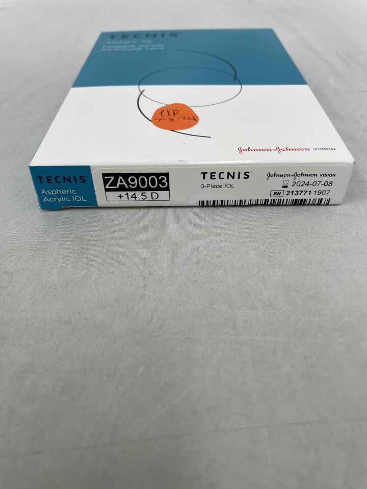 ZA90030145 - JOHNSON & JOHNSON - TECNIS Aspheric Acrylic IOL 3 Piece, +14.5D, (BX/1) - ( Expiry Date: 2024-07-08 )