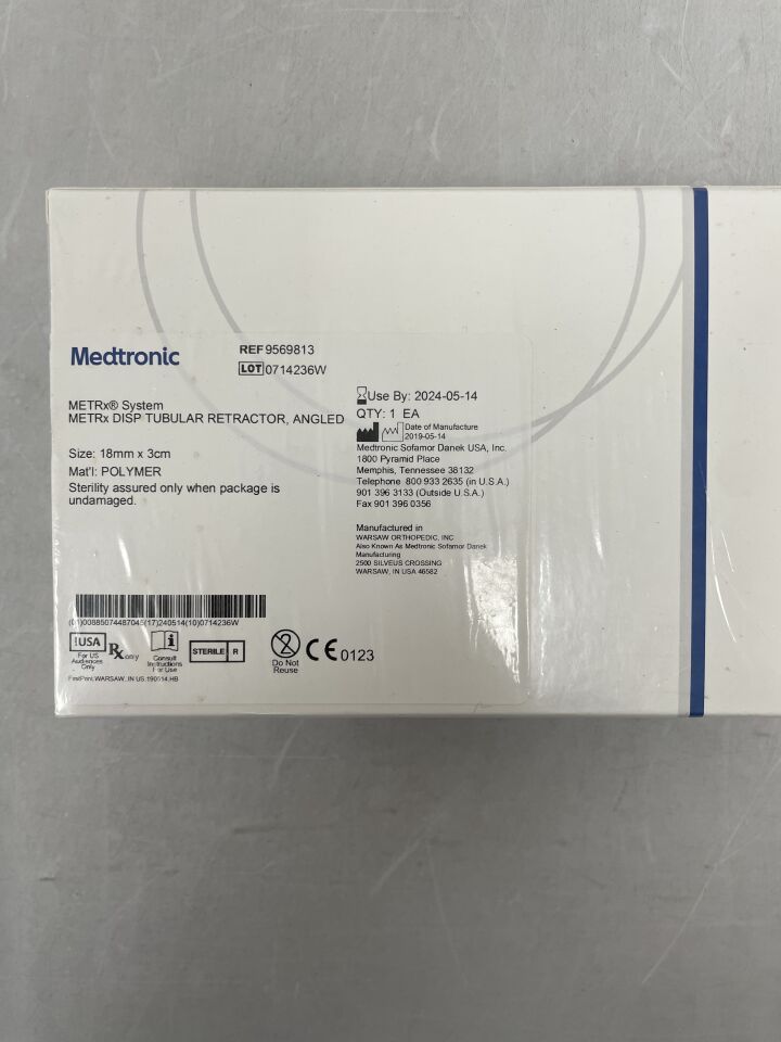 9569813 - MEDTRONIC - METRx Disposable Tubular Retractor Angled 18mm x 3cm, (BX/1) - ( Expiry Date: 2024-05-14 )