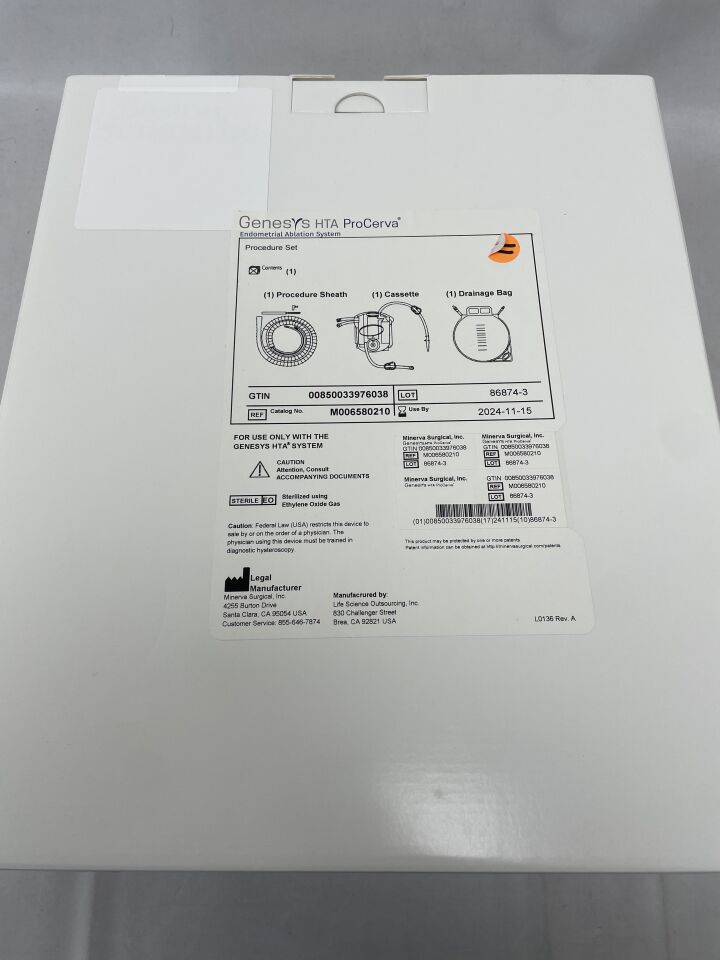M006580210 - MINERVA - Genesys HTA ProCerva Endometrial Ablation System Procedure Set, (BX/1) - ( Expiry Date: 2024-11-15 )