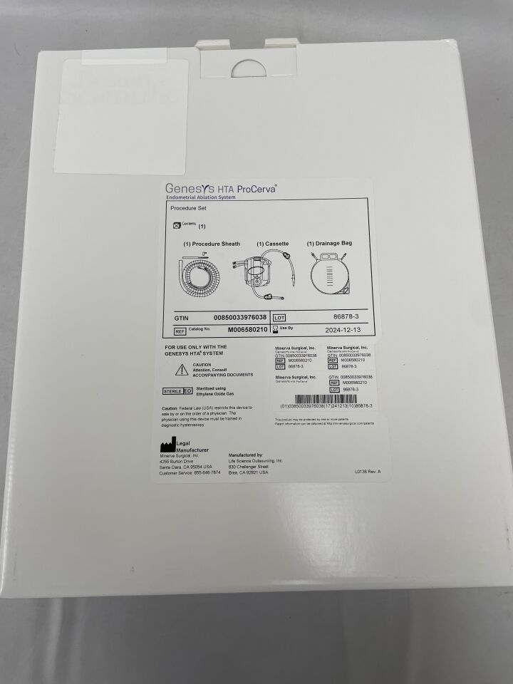 M006580210 - MINERVA SURGICAL - Genesys HTA ProCerva Endometrial Ablation System Procedure Set, (BX/1) - ( Expiry Date: 2024-12-13 )