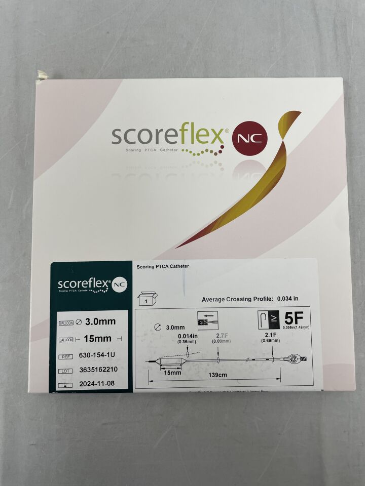 630-154-1U - ORBUSNEICH - Scoreflex NC Scoring PTCA Catheter 3.0mm x 15mm, 139cm, (BX/1) - ( Expiry Date: 2024-11-08 )