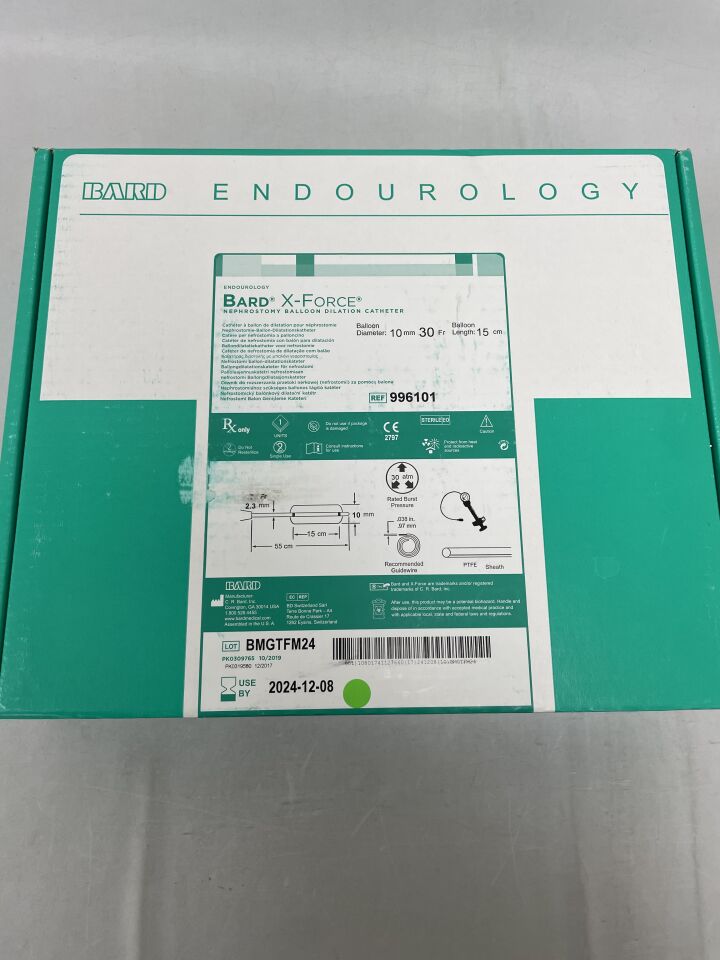 996101 - BARD - X-Force N30 Nephrostomy Balloon Dilation Catheter 10mm x 150mm w/Inflation Device, () - ( Expiry Date: 2024-12-08 )