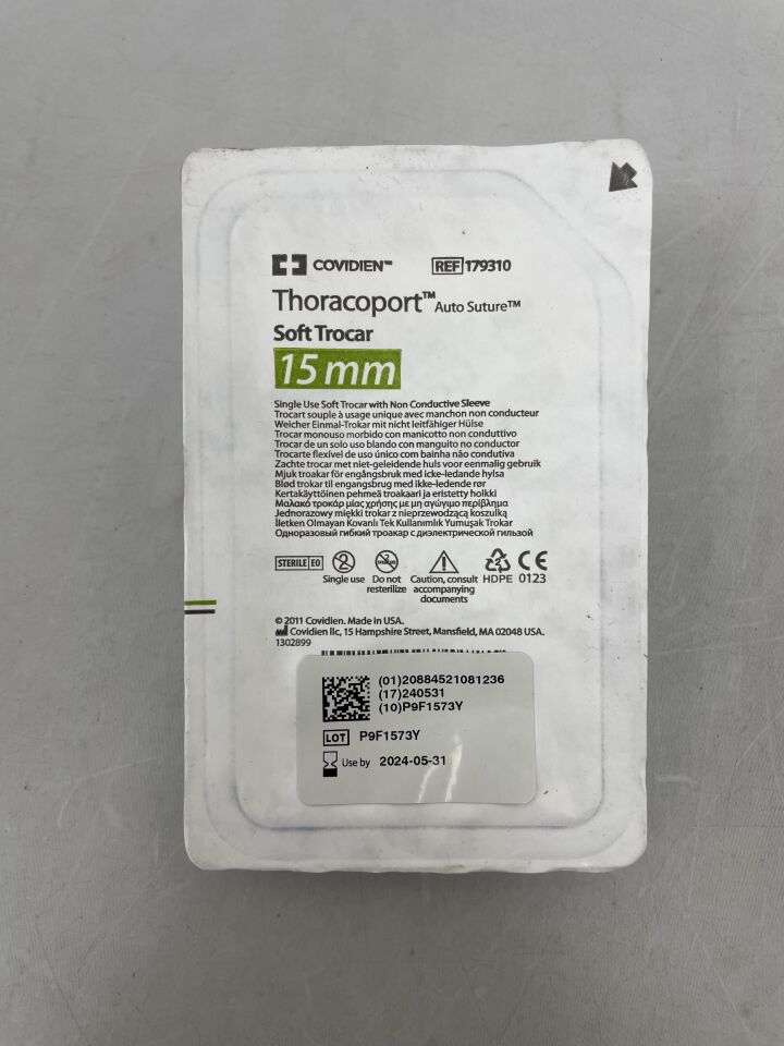 179310 - COVIDIEN - Thoracoport 15mm Soft Trocar, (EA) - ( Expiry Date: 2024-05-31 )