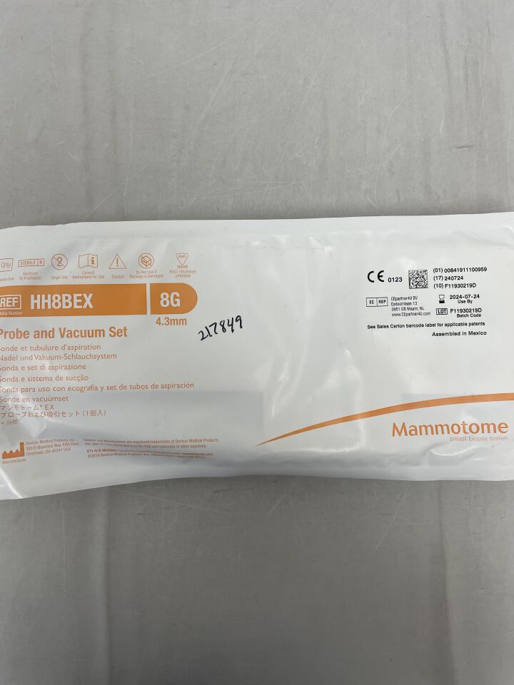 HH8BEX - DEVICOR MEDICAL - MAMMOTOME Probe and Vacuum Set, 8G, (EA) - ( Expiry Date: 2024-07-24 )