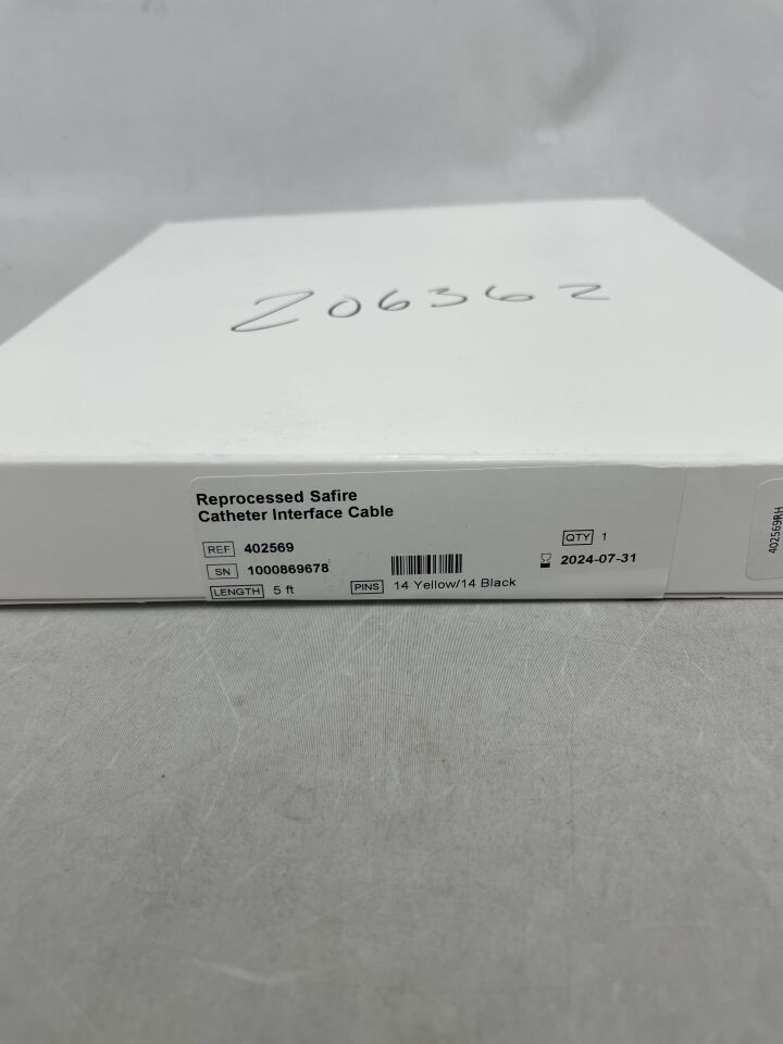 402569REP - INNOVATIVE HEALTH - SJM Safire Ablation Catheter Extension Cable, 150cm for Ampere and 1500T9-CP, REPROCESSED, (BX/1) - ( Expiry Date: 2024-07-31 )