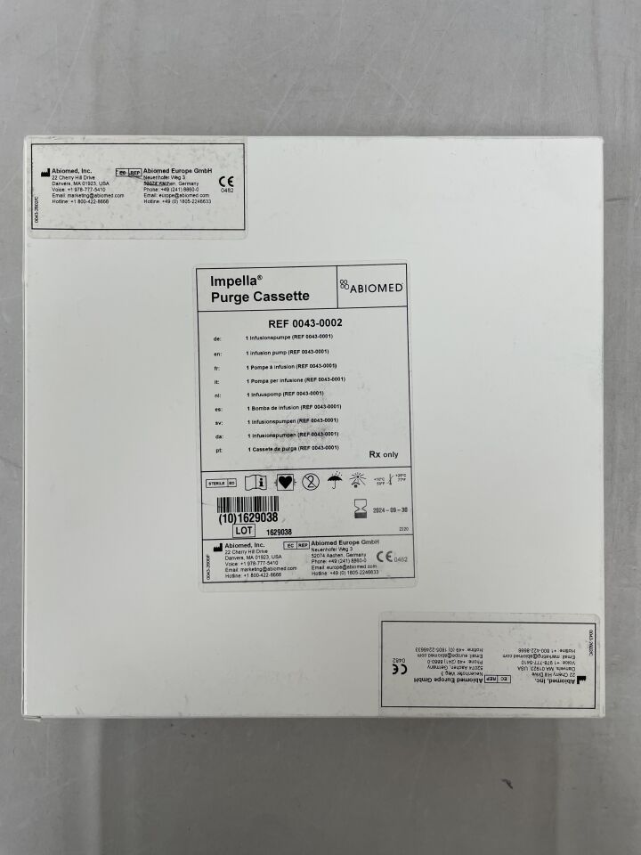 0043-0002 - ABIOMED - Purge Cassette for the Impella Controller, (BX/1) - ( Expiry Date: 2024-09-30 )
