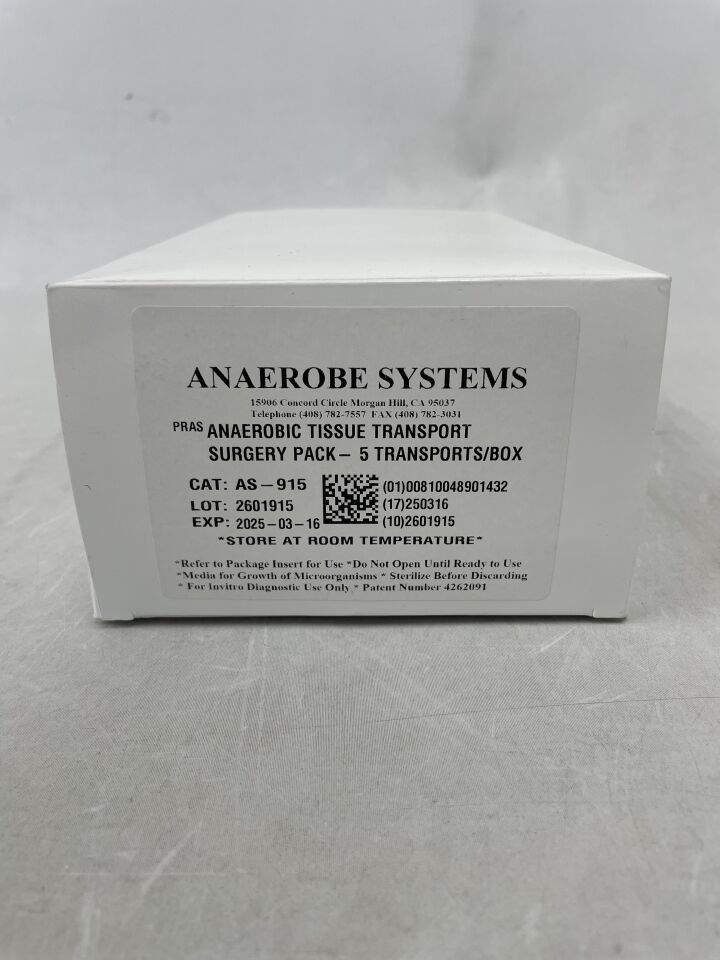 AS-915 - ANAEROBE - Anaerobe Tissue Transport Surgery Pack, (BX/5) - ( Expiry Date: 2025-03-16 )