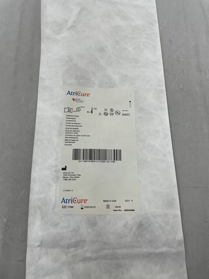 CGG100 - ATRICURE - AtriClip Gillinov-Cosgrove Selection Guide
, () - ( Expiry Date: 2025-02-01 )