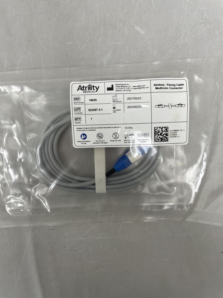 10039 - ATRILITY MEDICAL - ArtiAmp Pacing Cable with Medtronic Connector, (EA) - ( Expiry Date: 2023-02-23 )
