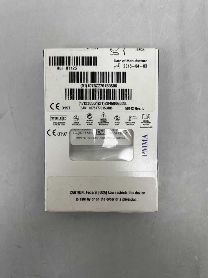 8T125 - BAUSCH & LOMB - Anterior Chamber Intraocular Lens, +12.5D, (BX/1)