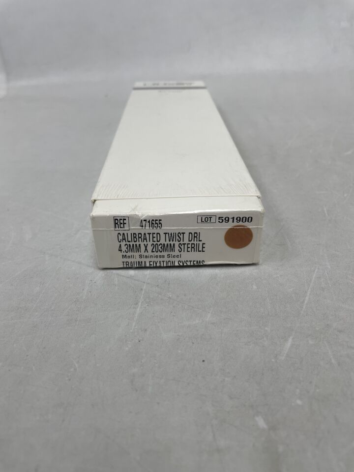 471655 - BIOMET - Calibrated Twist DRL, 4.3mm x 203mm, Stainless Steel, Trauma Fixation Systems, (BX/1) - ( Expiry Date: 2017-07-01 )