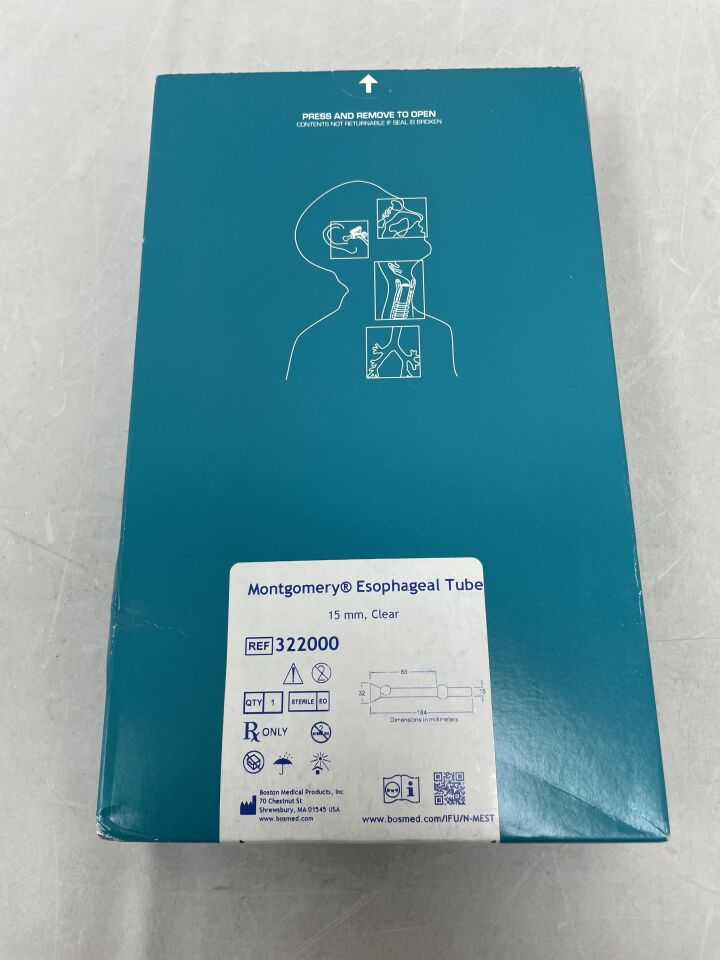 322000 - BOSTON MEDICAL - Montgomery Esophageal Tube, 15mm, () - ( Expiry Date: 2024-11-30 )