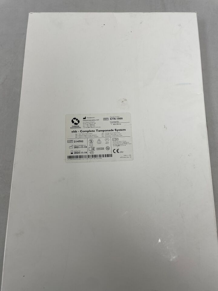 CTS-1000 - CLINICAL INNOVATIONS - EBB Complete Tamponade System- Postpartum Hemorrhage Balloon, (BX/1) - ( Expiry Date: 2024-11-16 )