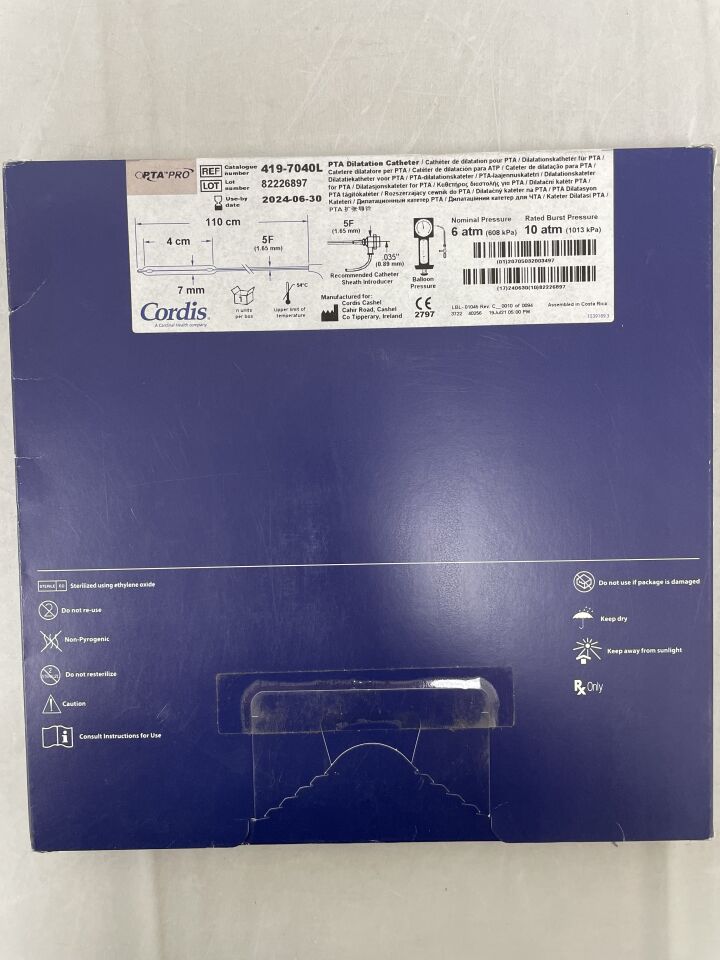 419-7040L - CORDIS - Opta Pro PTA Dilation Catheter, 110cm, (BX/1) - ( Expiry Date: 2024-06-30 )