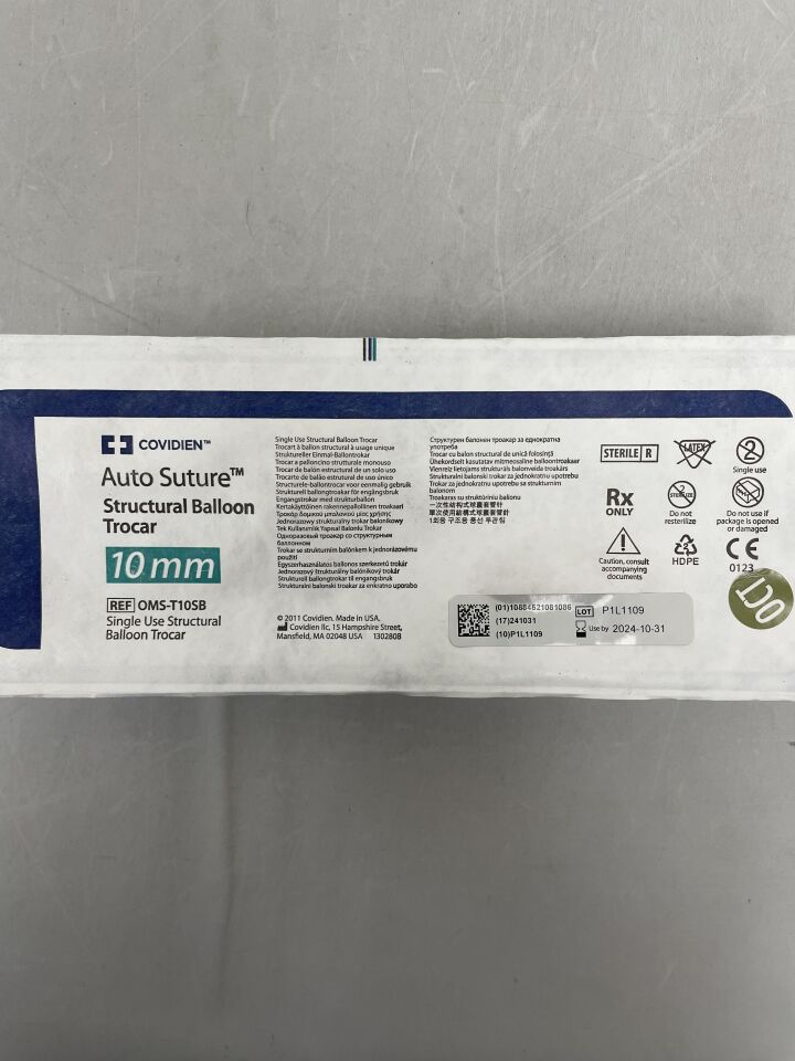 OMS-T10SB - COVIDIEN - Spacemaker Structural Balloon Trocar with Built-in Converters, 5 and 7/8 mm, () - ( Expiry Date: 2024-10-31 )
