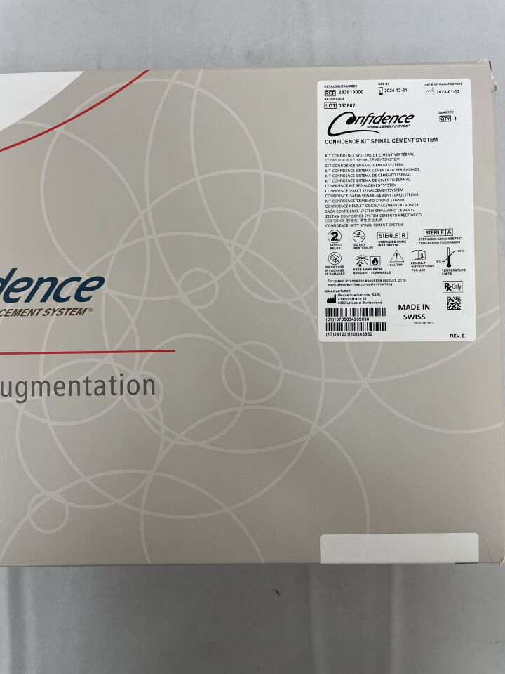 283913000 - DEPUY - confidence spinal cement system confidence kit spinal cement system, (BX/1) - ( Expiry Date: 2024-12-31 )