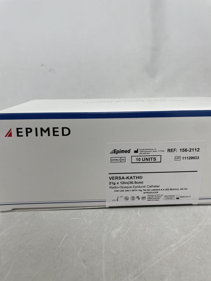 156-2112 - EPIMED - VERSA-Kath Opaque Epidural Catheter 21Ga x 12inch, (BX/10) - ( Expiry Date: 2024-12-11 )