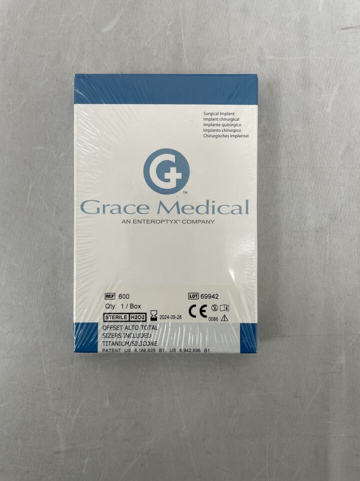 600 - GRACE MEDICAL - offset alto total, sizers included, titanium/silicone, (BX/1) - ( Expiry Date: 2024-09-28 )