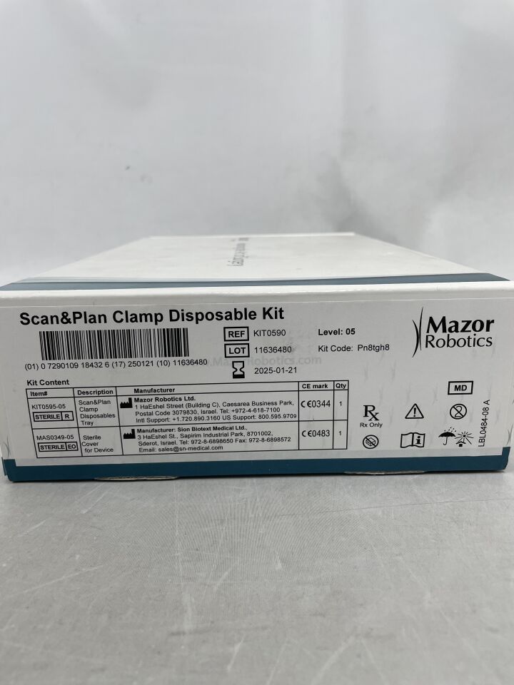KIT0590-05 - MAZOR ROBOTICS - Scan&Plan Clamp Disposable Kit, Level - 5, (BX/1) - ( Expiry Date: 2025-01-21 )