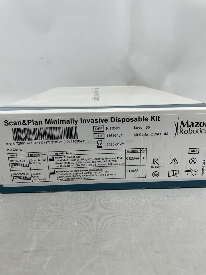 KIT0591-05 - MAZOR ROBOTICS - Scan&Plan Minimally Invasive Disposable Kit, Level - 5, (BX/1) - ( Expiry Date: 2025-01-21 )
