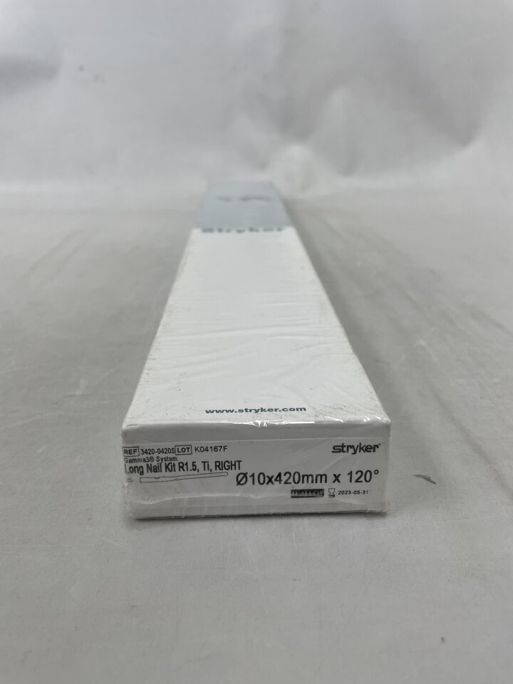 3420-0420S - STRYKER - Gamma3 System Long Nail Kit, R1.5, Ti, Right, 10 x 420mm x 120 Degree, (BX/1) - ( Expiry Date: 2023-05-31 )