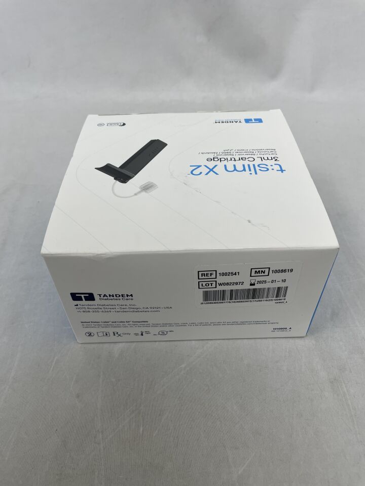 1002541 - TANDEM - Slim 3mL Insulin Cartridge with T Lock, (BX/10) - ( Expiry Date: 2025-01-10 )