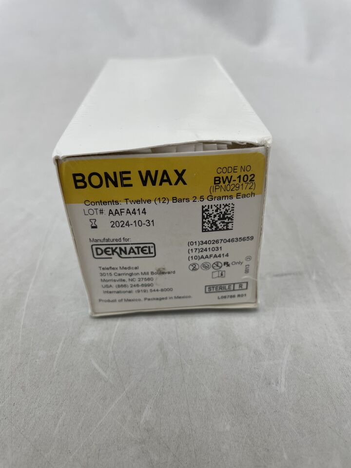 BW-102 - TELEFLEX - Bone Wax 2.5 Grams, (BX/12) - ( Expiry Date: 2024-10-31 )