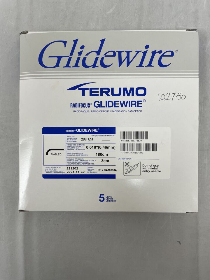 GR1806 - TERUMO - Radifocus Glidewire - Angled - .018" x 180cm x 3cm
, () - ( Expiry Date: 2024-11-30 )