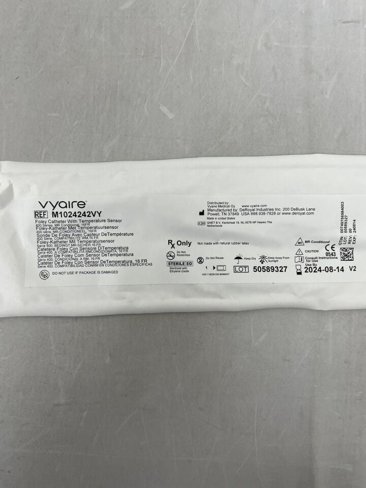 M1024242VY - VYAIRE - Foley Catheters with Temperature Probe, 16F, (EA) - ( Expiry Date: 2024-08-14 )
