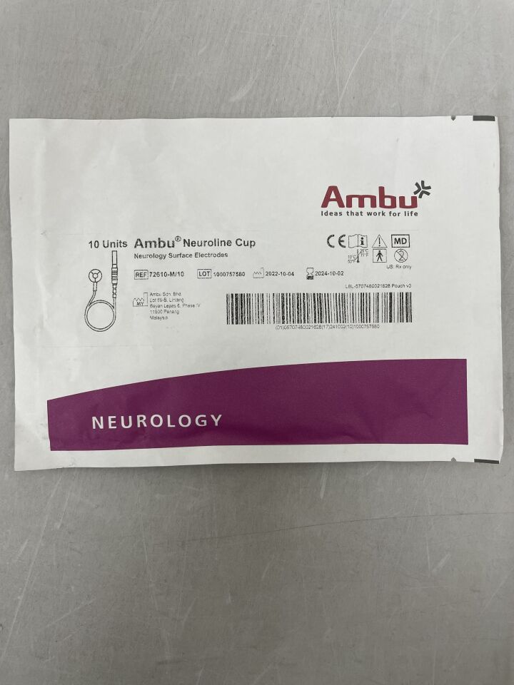 72610-M/10 - AMBU - Neuroline Cup Neurology Surface Electrode, (EA) - ( Expiry Date: 2024-10-02 )
