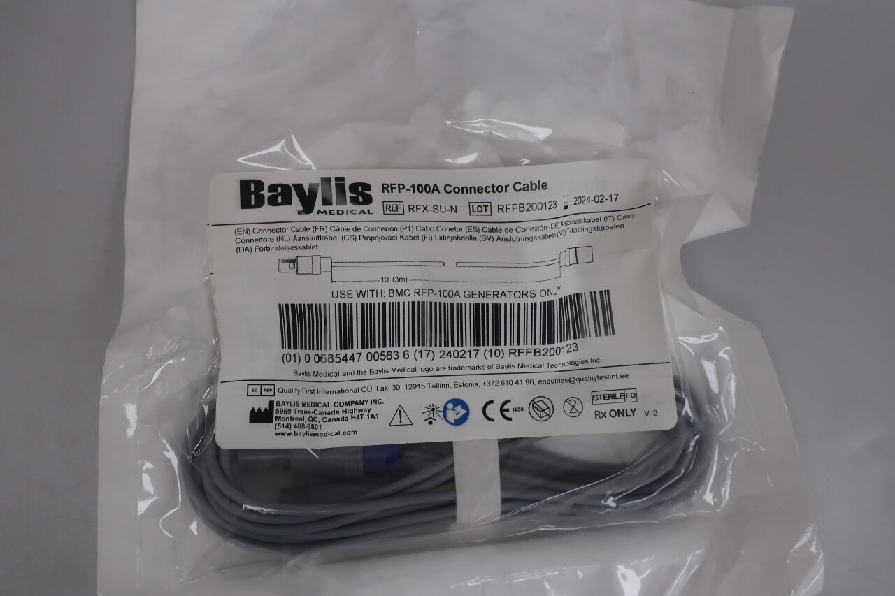 RFX-SU-N - BAYLIS MEDICAL - Connection cable for RFP-100A, 3m length, (EA) - ( Expiry Date: 2024-02-17 )