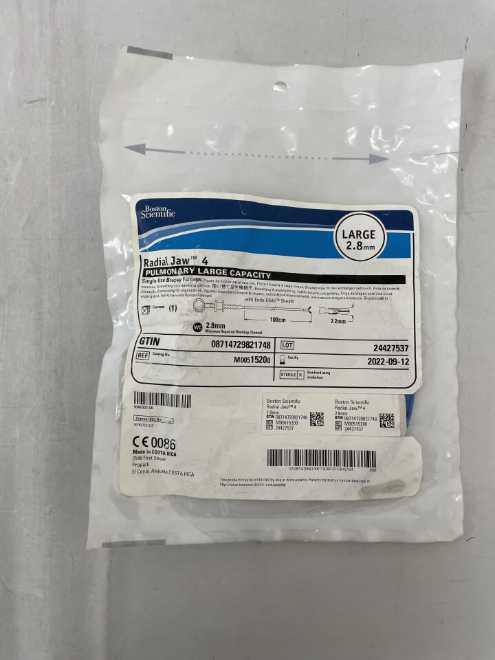 1520 - BOSTON SCIENTIFIC - Radial Jaw 4 Single-Use Biopsy Forceps - Pulmonary Large Capacity - 2.8mm x 100cm, (EA) - ( Expiry Date: 2022-09-12 )