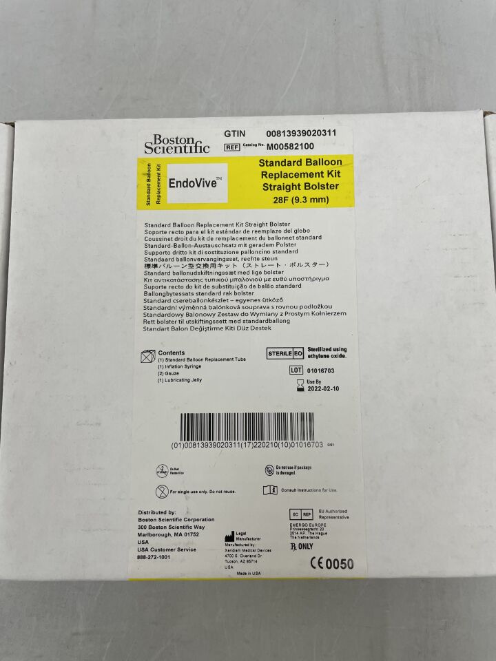 8210 - BOSTON SCIENTIFIC - endovive percutaneous standard balloon replacement 28fr (9.33mm) repl. g-tube, straight, (BX/1) - ( Expiry Date: 2022-02-10 )