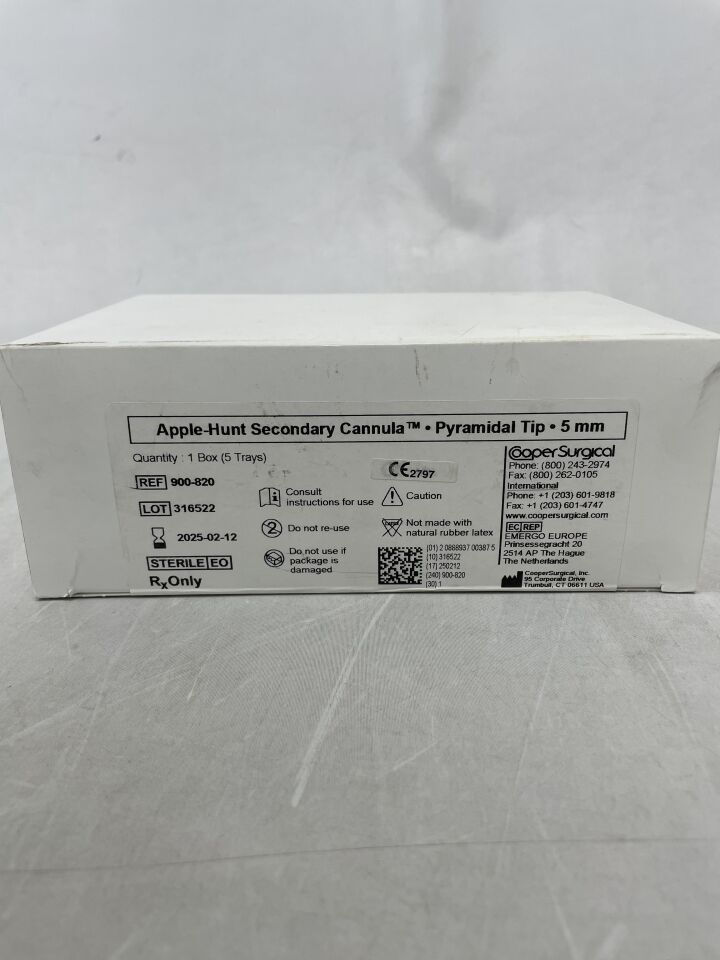 900-820 - COOPER SURGICAL - apple hunt secondary cannula pyramidal tip , (BX/5) - ( Expiry Date: 2025-02-12 )