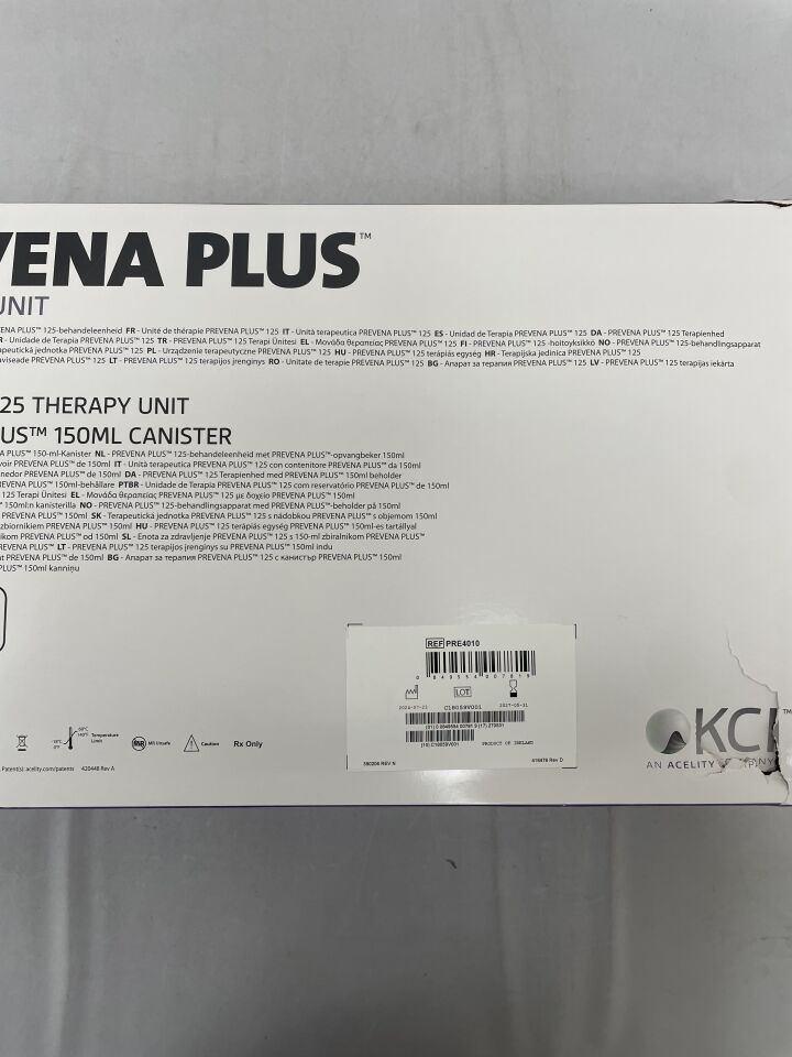 PRE4010 - KCI - Prevena Plus 125 Therapy Unit w/Prevena Plus 150ml Canister (14 Day), (BX/1) - ( Expiry Date: 2027-05-31 )
