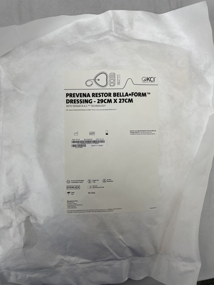 PRE5421 - KCI - Prevena RESTOR BellaForm Incision Management System 29cm x 27cm , ( EA ) - ( Expiry Date : 2025-08-31 )