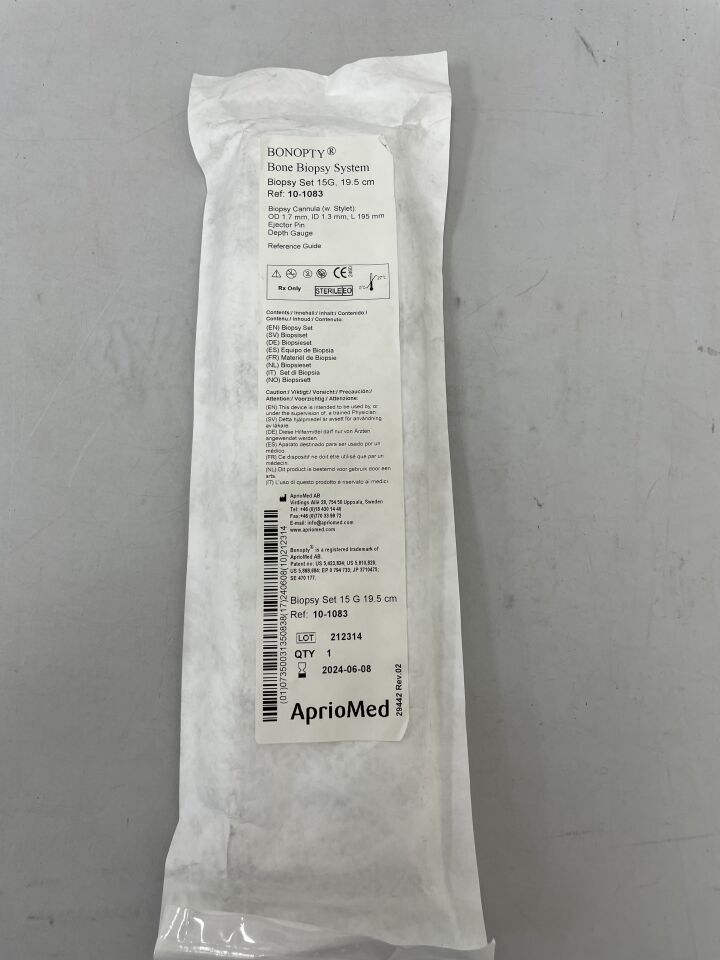 10-1083 - APRIOMED - Bonopty Bone Biopsy System, 19.5cm, (EA) - ( Expiry Date: 2024-06-08 )