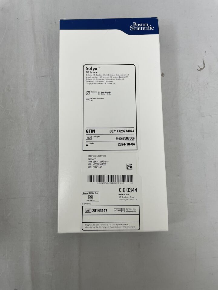 850700 - BOSTON SCIENTIFIC - solyx sis system, (BX/1) - ( Expiry Date: 2024-10-04 )