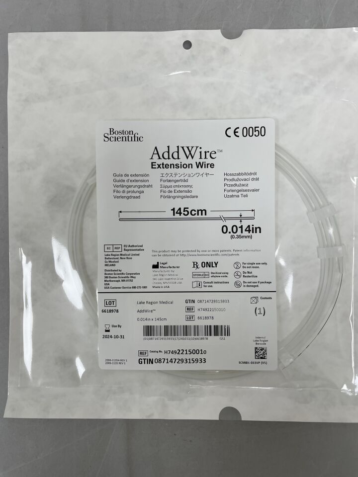 2215001 - BOSTON SCIENTIFIC - AddWire Extension Wire - .014'' x 145cm, (EA) - ( Expiry Date: 2024-10-31 )
