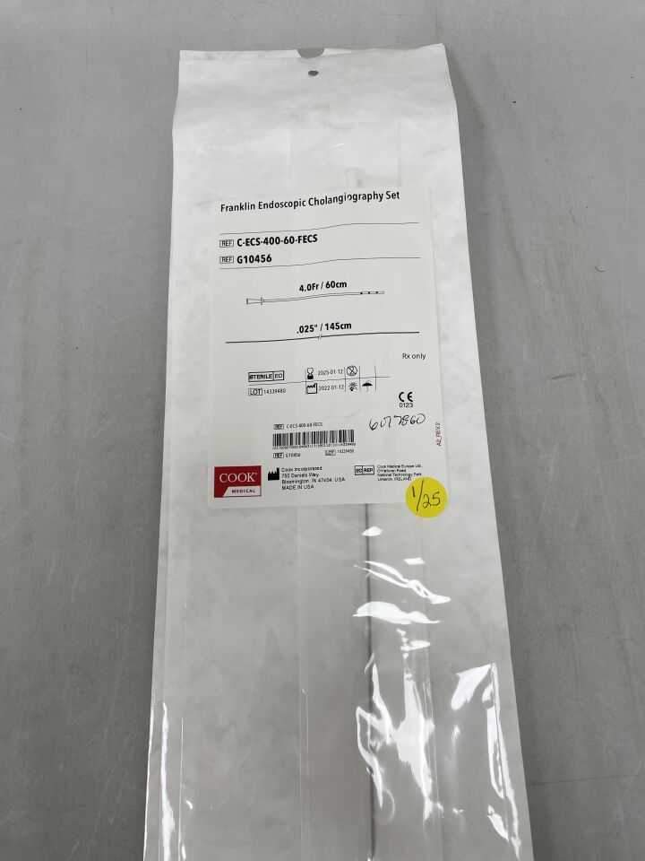 G10456 - COOK - Franklin Endoscopic Cholangiography Set 4F x 60cm, (EA) - ( Expiry Date: 2025-01-12 )