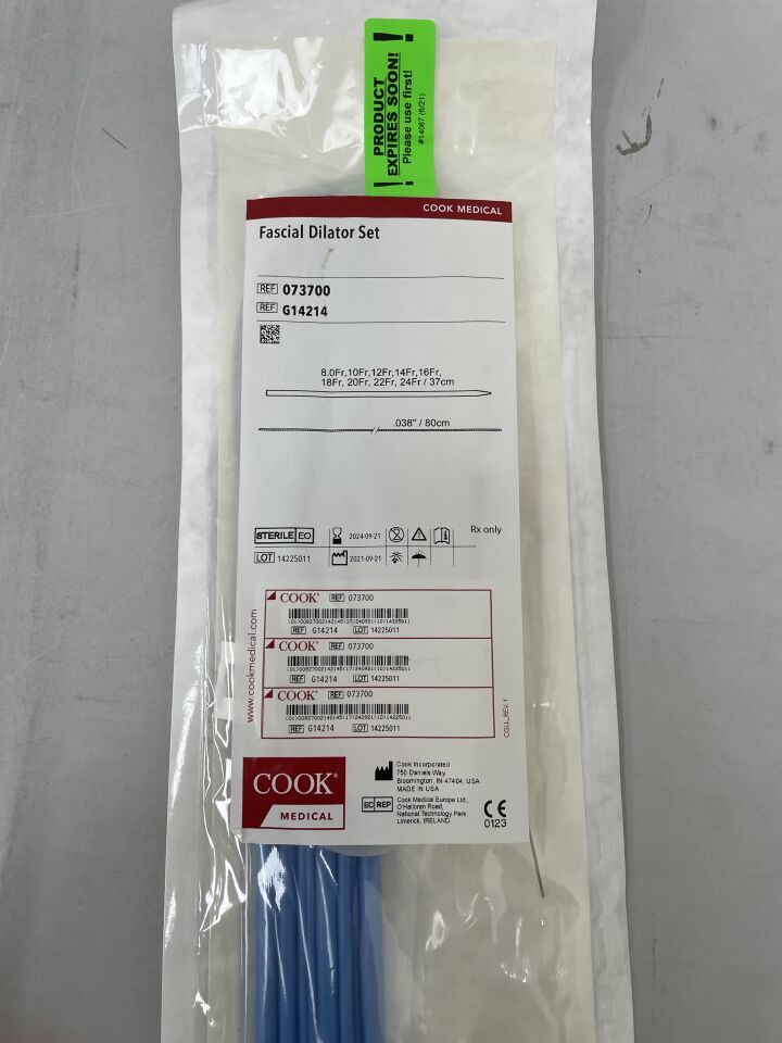 G14214 - COOK - fascial dilator set 8f-24f x 37cm, () - ( Expiry Date: 2024-09-21 )