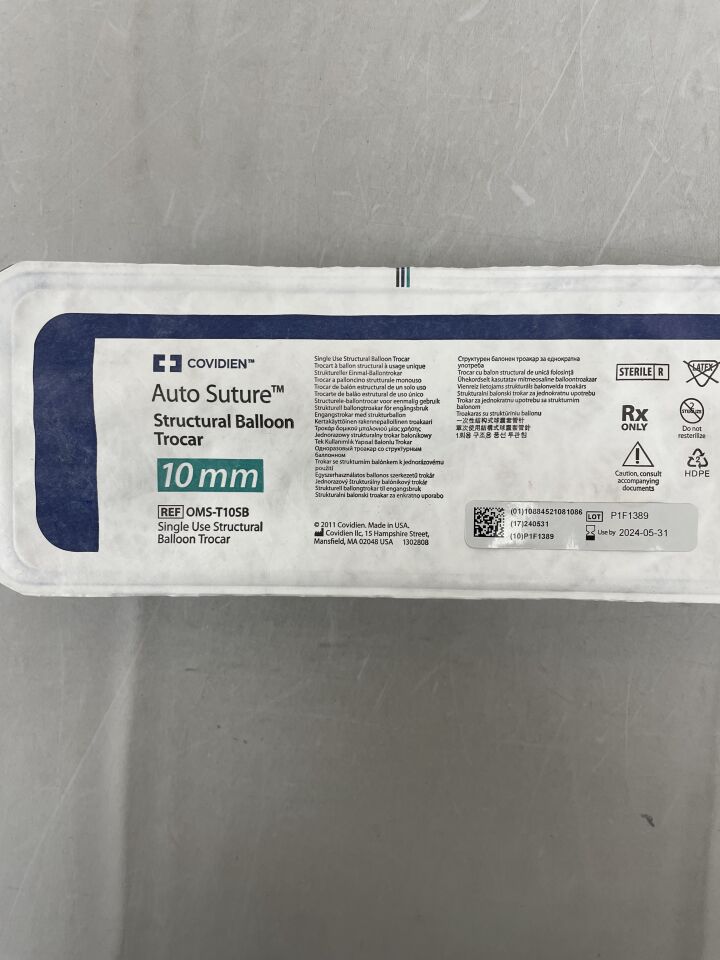 OMS-T10SB - COVIDIEN - Spacemaker Structural Balloon Trocar with Built-in Converters, 5 and 7/8 mm, () - ( Expiry Date: 2024-05-31 )