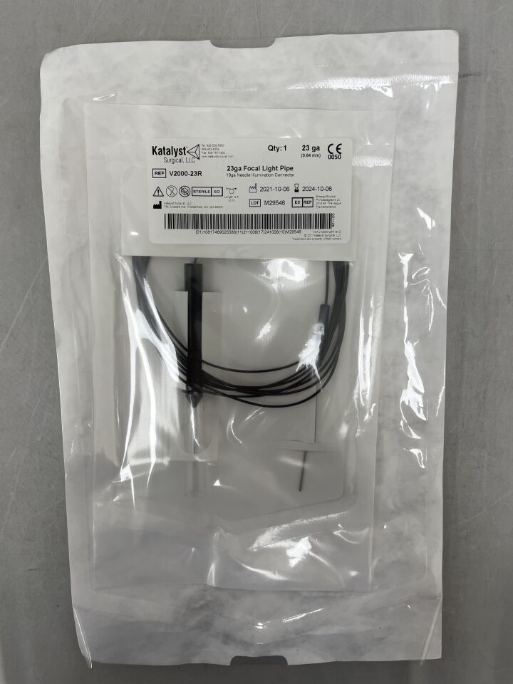V2000-23R - KATALYST SURGICAL - Focal Light Pipe 23G with 19G Needle Illumination Connector, (EA) - ( Expiry Date: 2024-10-06 )