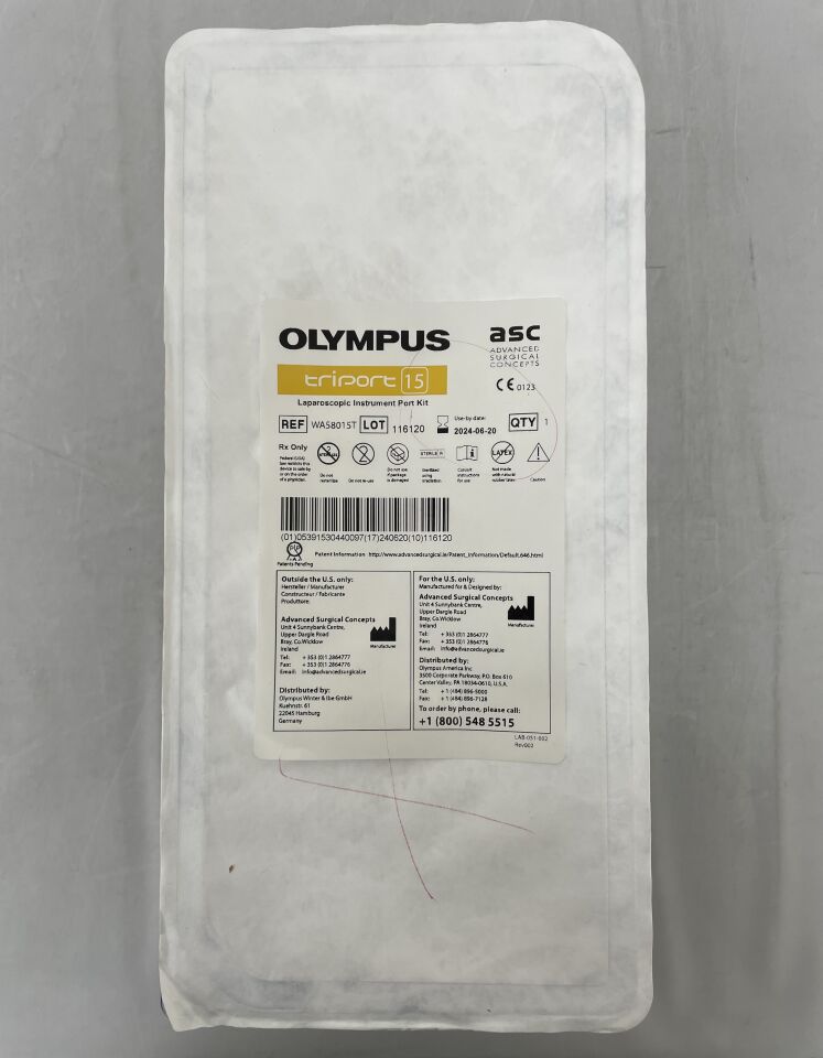 WA58015T - OLYMPUS - Triport 15 Laparoscopic Instrument Port Kit, (EA) - ( Expiry Date: 2024-06-20 )