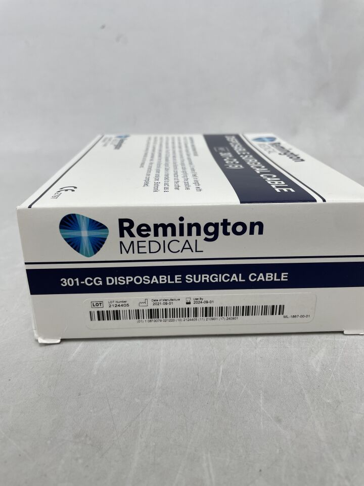301-CG - REMINGTON MEDICAL - Medical Disposable Surgical Pacing Cable w/Alligator Clip & Biotronik Adapter 8', (BX/5)