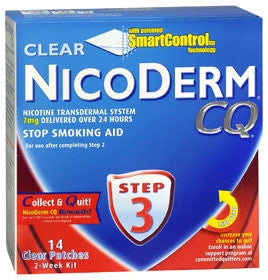 523887 - Nicoderm - Stop Smoking Aid Nicoderm CQ 7 mg Strength Transdermal Patch Box of 1, (BX)