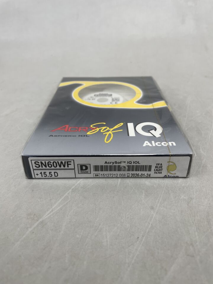 SN60WF.155 - ALCON - Lente intraocular plegable AcrySof IQ IOL, 15.5D, (caja/1) - (Fecha de caducidad: 24/01/2026)