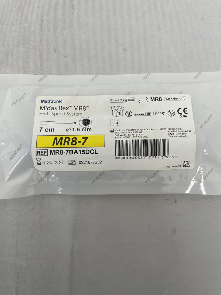 MR8-7BA15DCL - MEDTRONIC - Midas Rex MR8 Ball Diamond Coarse Long Cutting Burr, 1 mm Head Diameter , ( EA ) - ( Expiry Date : 2026-12-21 )